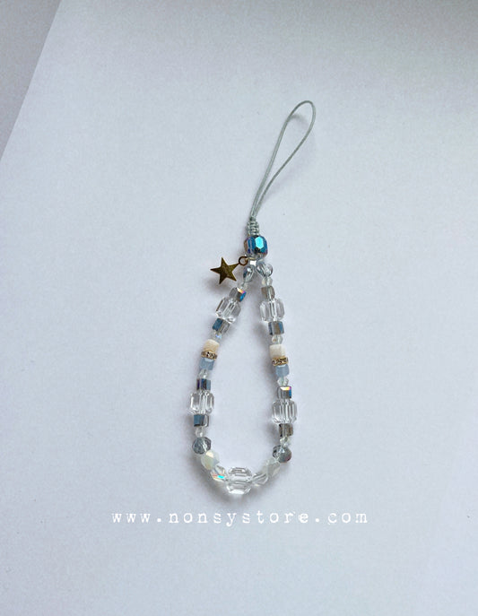 Blue Crystal Phone Charm