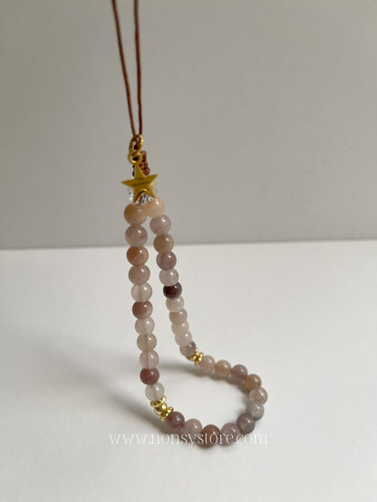 Desert Rose Glow Tasbih Wristlet & Phone Charm