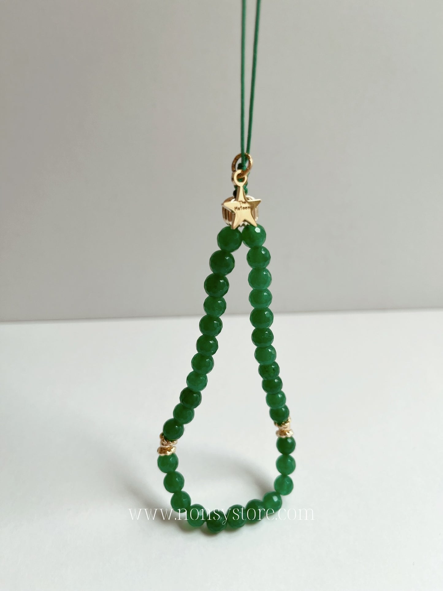 Emerald Serenity Tasbih Wristlet & Phone Charm