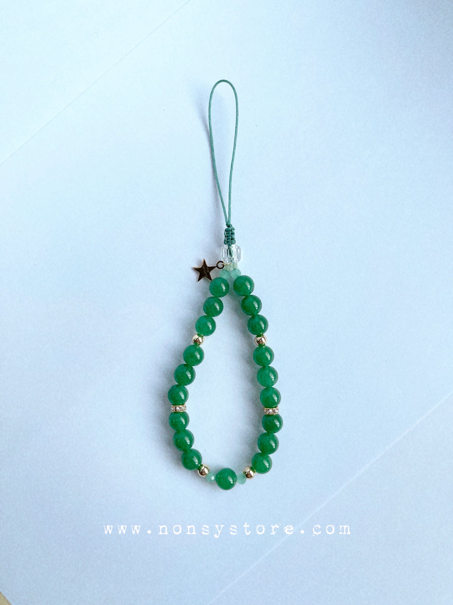 Evergreen Jade Phone Charm