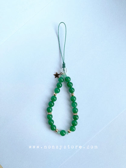 Evergreen Jade Phone Charm