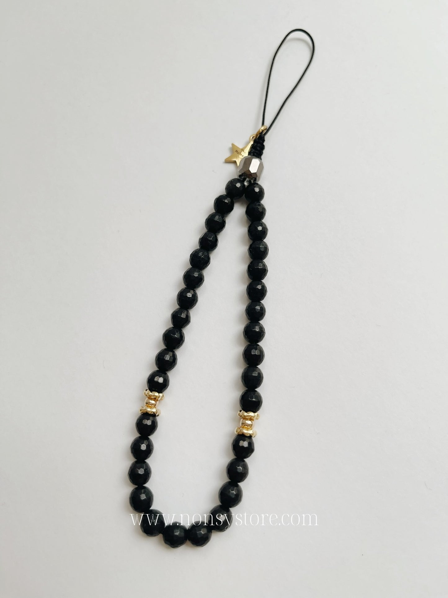 Midnight Elegance Tasbih Wristlet & Phone Charm