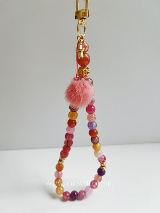 Sunset Bloom Tasbih Wristlet & Phone Charm